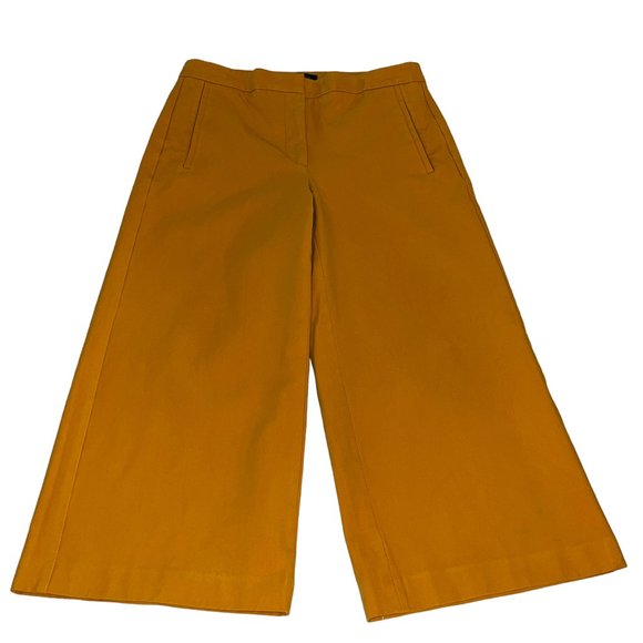 Ann Taylor Pants - Ann Taylor Wide Leg Cropped Pants in Mustard Yellow Size 8